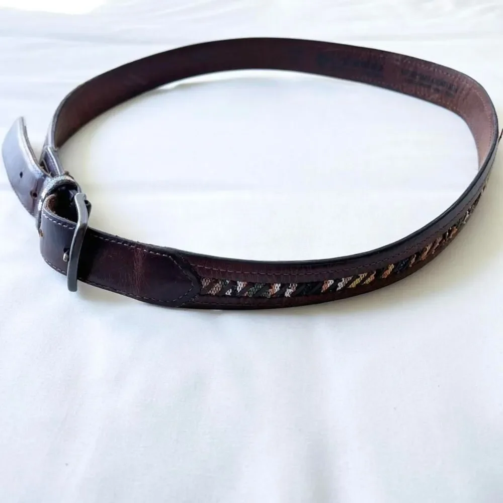 columbia brown leather‎ belt mens size 40